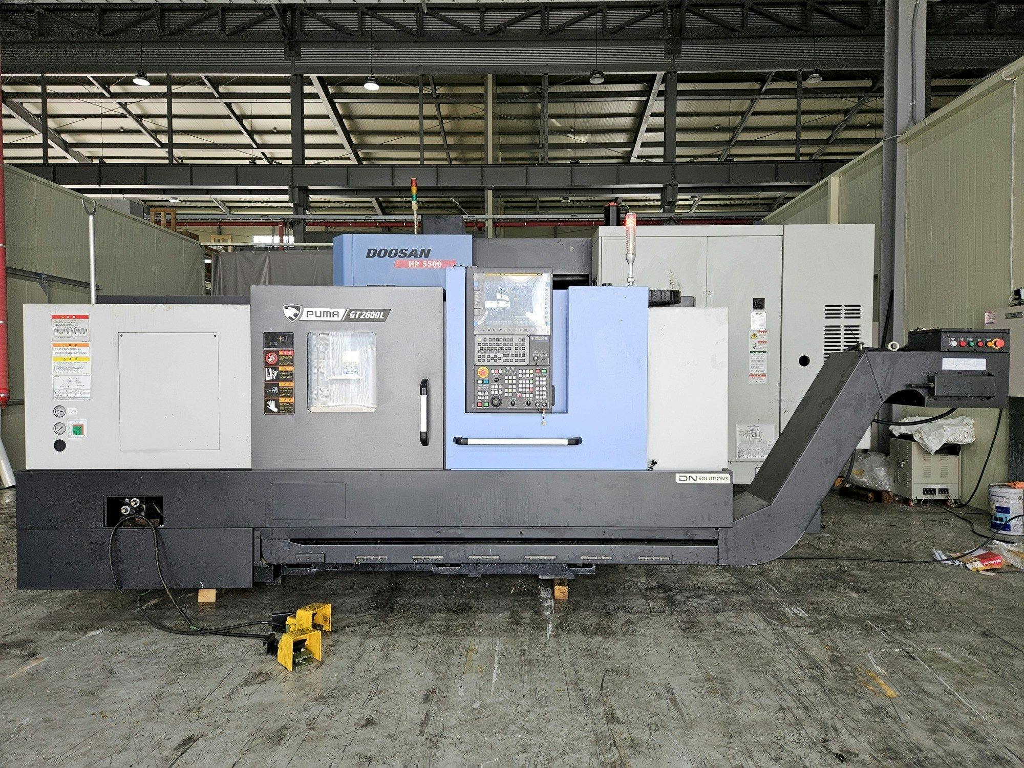 Front view of DN SOLUTIONS PUMA GT2600L  machine