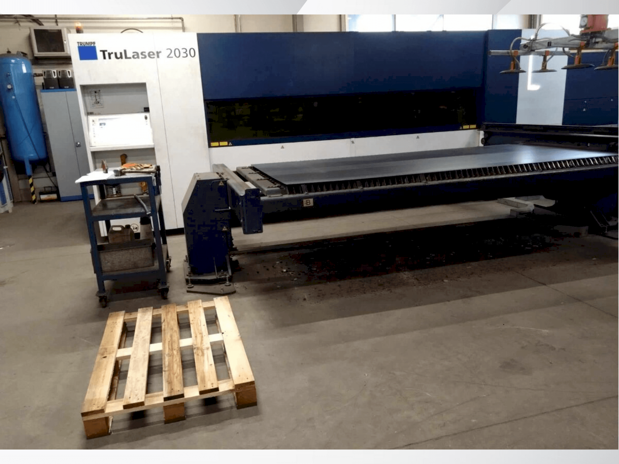 Front view of TRUMPF TruLaser 2030 Fiber  machine