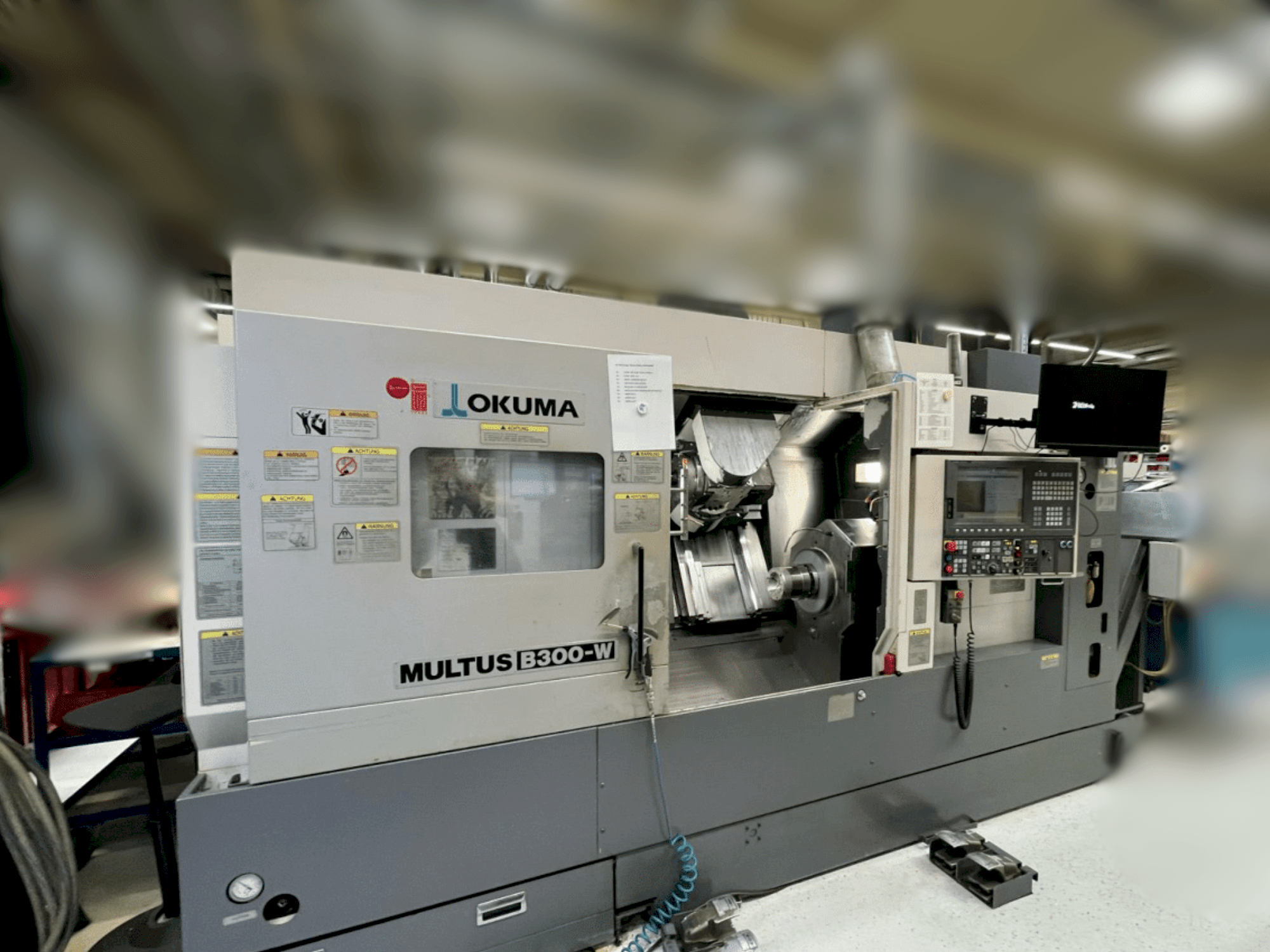 Front view of Okuma Multus B300-W  machine