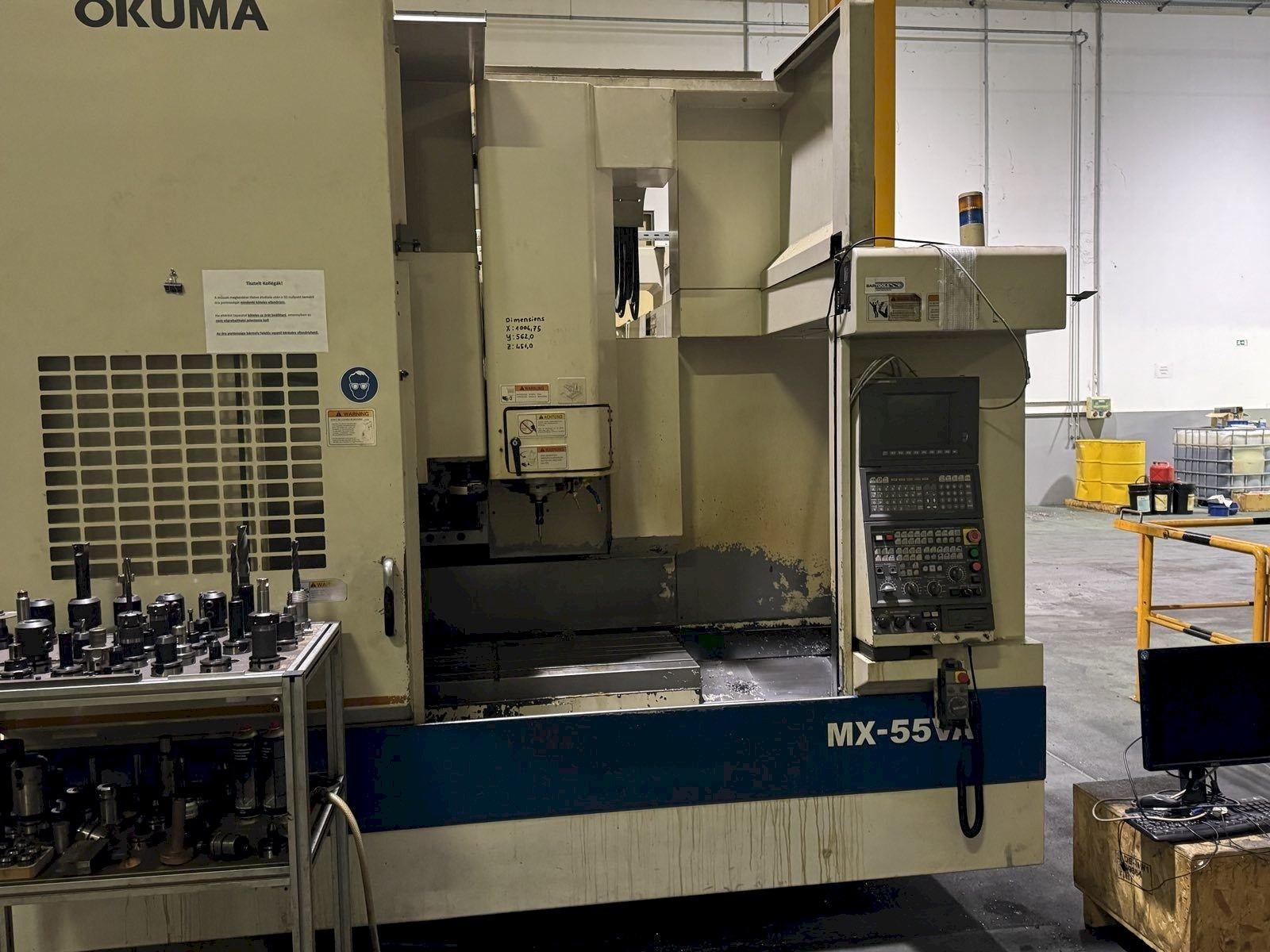 Front view of Okuma MX55-VA  machine