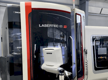 Front view of DMG MORI LASERTEC 65 3D Hybrid  machine