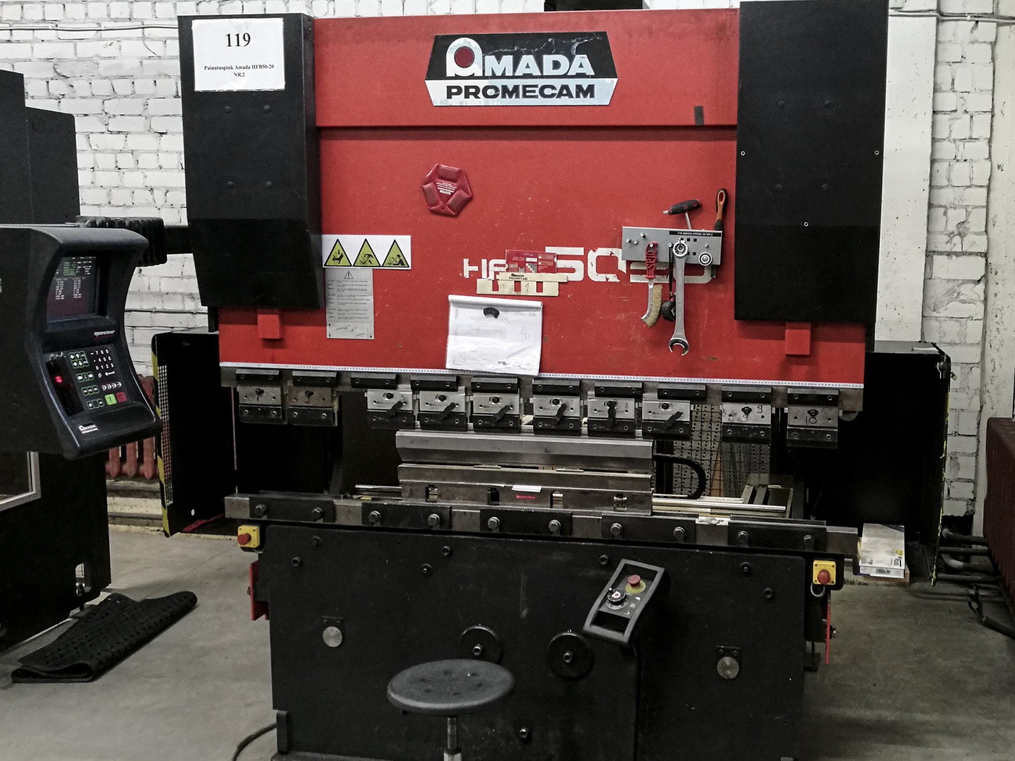 Front view of AMADA HFB0 50-20 Machine