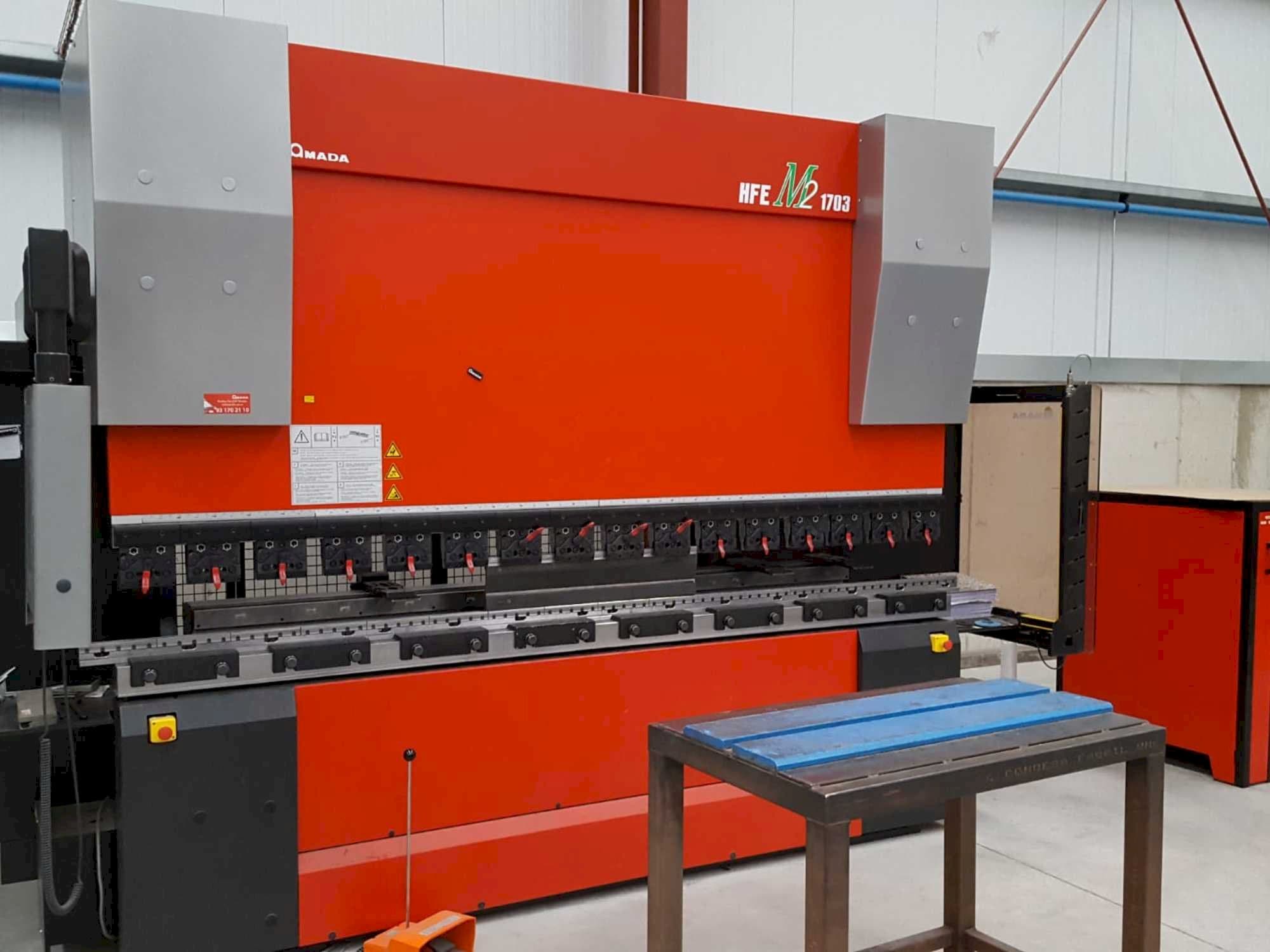 Front view of AMADA HFE M2-EVO 1703 machine